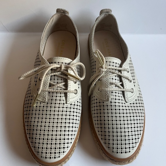Cole Haan Grand Series Maine Espadrille Cloud 3eye Perforated Sneakers Loafer - Picture 8 of 12